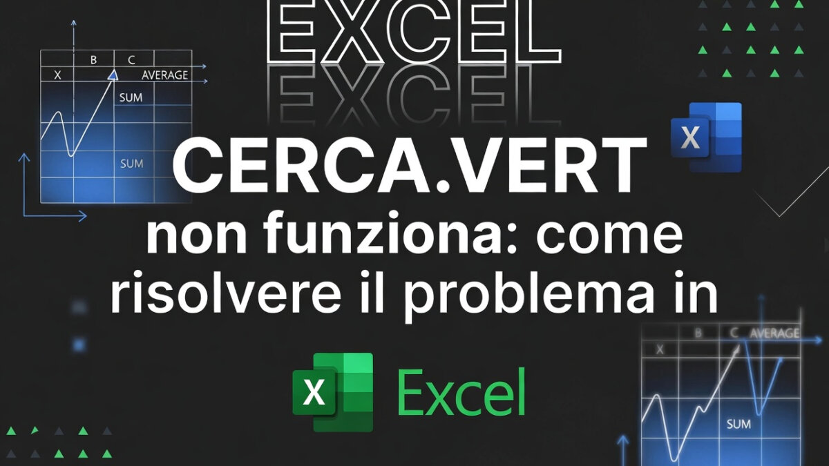 CERCA.VERT non funziona: come risolvere il problema in Excel
