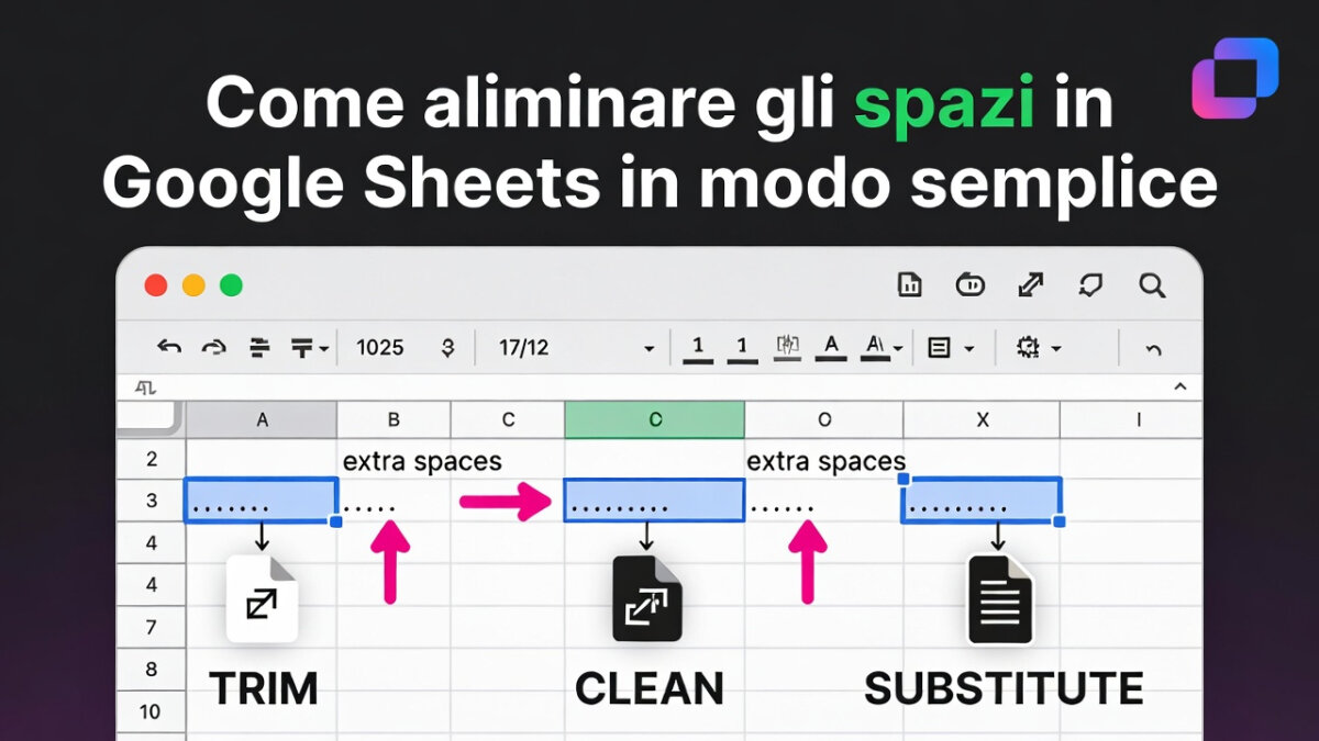 Come eliminare gli spazi in Google Sheets in modo semplice