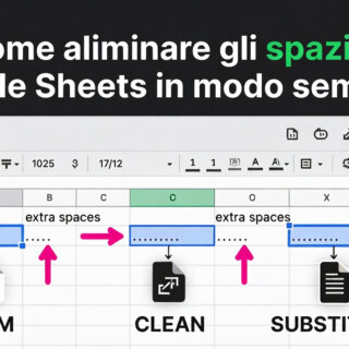 Come eliminare gli spazi in Google Sheets in modo semplice
