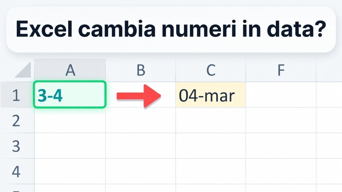 Excel cambia numeri in data: come risolvere questo problema in pochi secondi